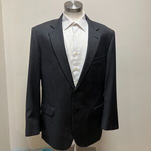 Jos A Bank Wool 2 Button Signature Collection Blazer 44R Gray Herringbone